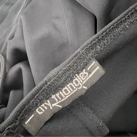 City triangles dress gown tiered ruffle frilly detail beaded black milkmaid tank - Picture 7 of 12